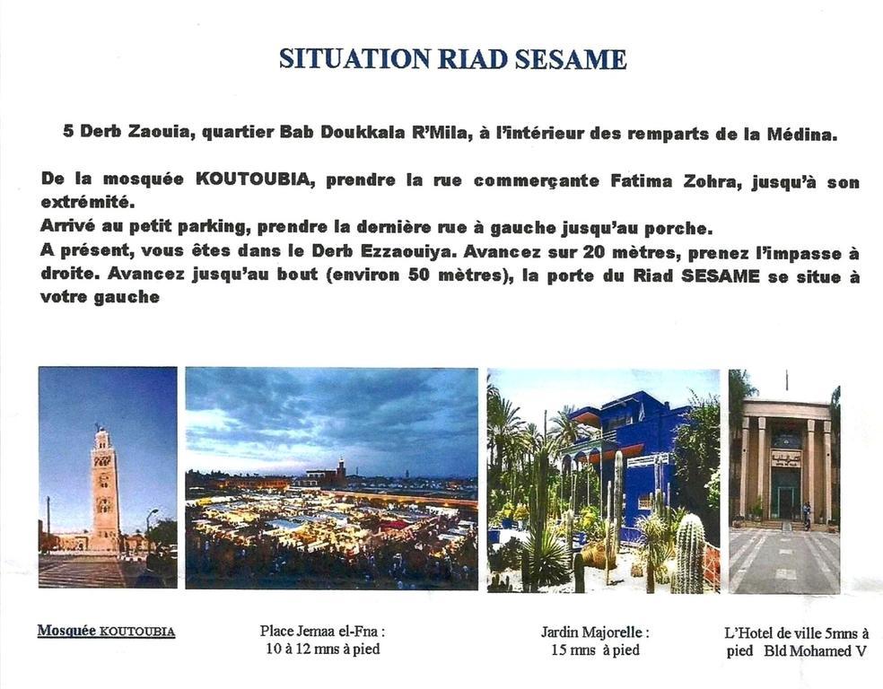Riad Sesame Marrakesh Eksteriør bilde